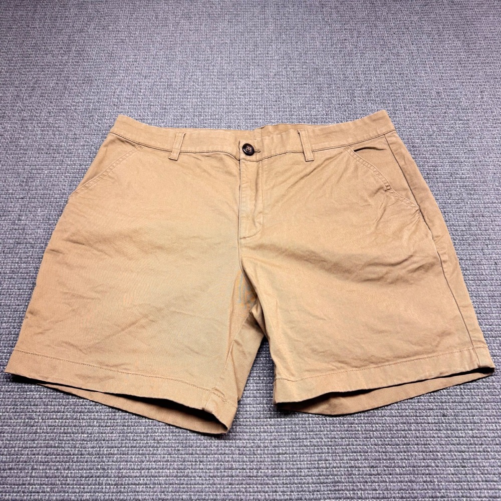 Chubbies Mens Everyday Khaki Shorts Tan Stretch Chino Size 35 7 Inch Inseam
